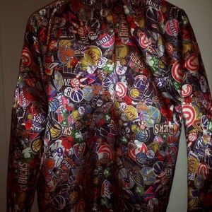 This is a UNK all teams nba jacket
